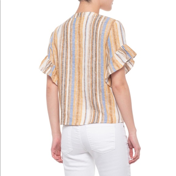 DREW Beverly Flutter Sleeve Lemon Top - Picture 2 of 8